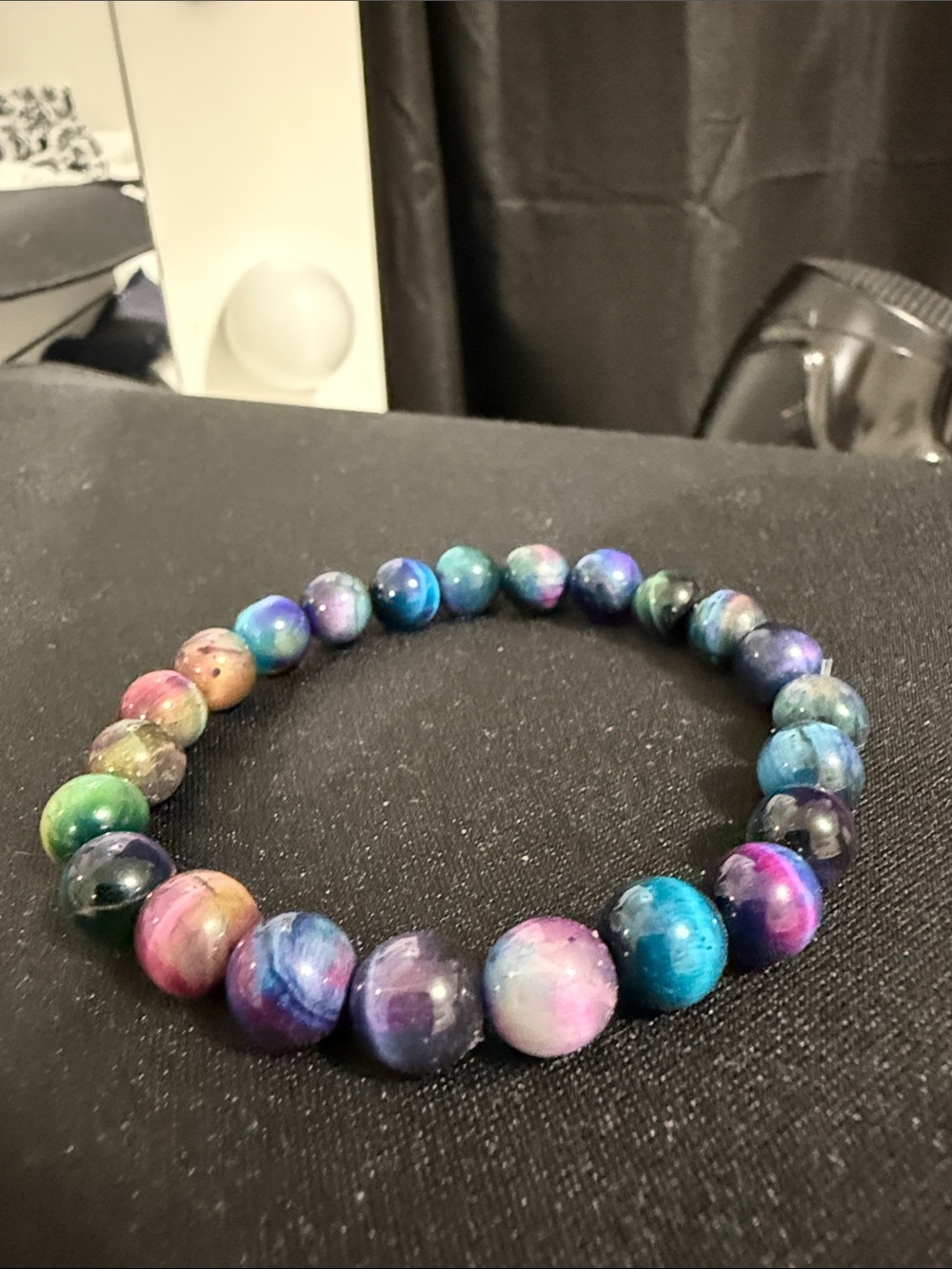 Multicolor Galaxy Bead Stretch Bracelet - Women Jewelry